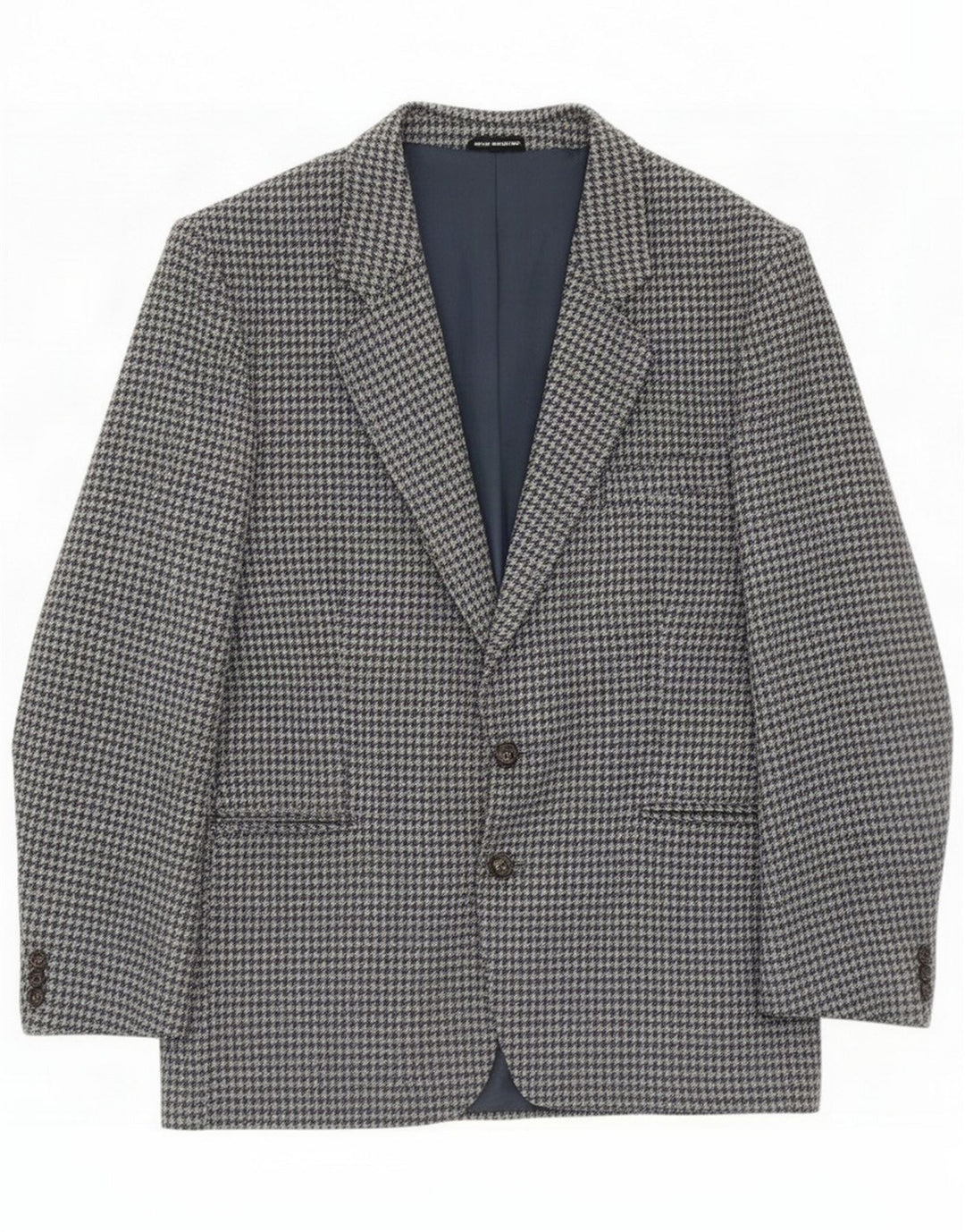 Exclusive Mens 2 Button Blazer Jacket UK 40 Large Grey Houndstooth New Wool
