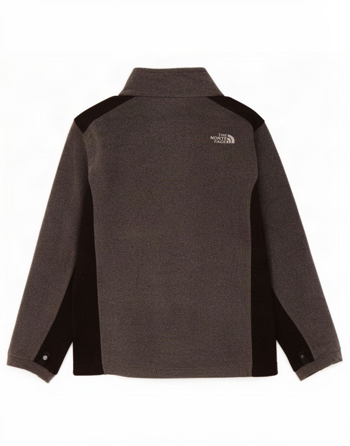 The North Face Boys Fleece Jacket 10-11 Years Medium Grey Colourblock