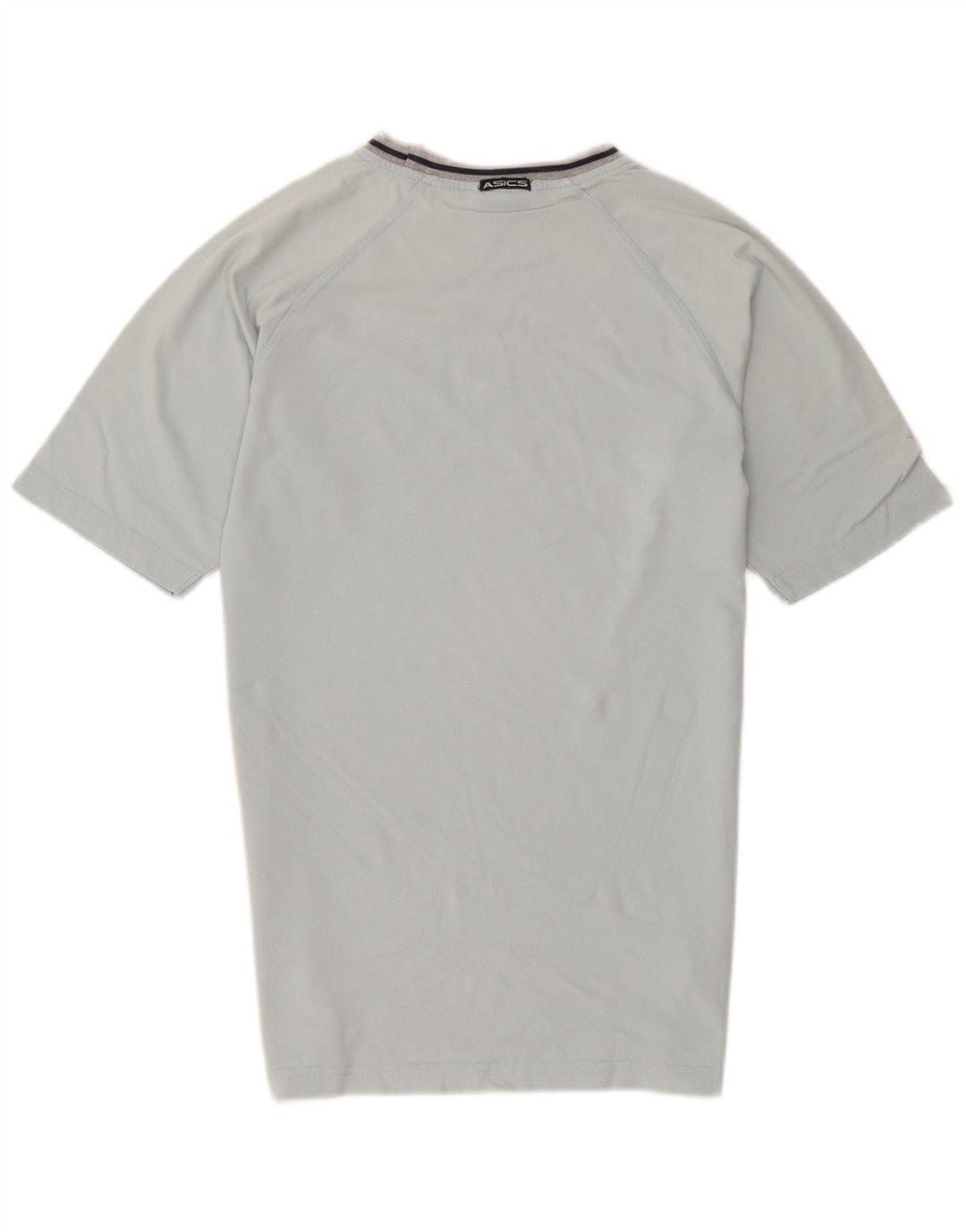 Asics Mens T-Shirt Top Small Blue Striped Cotton