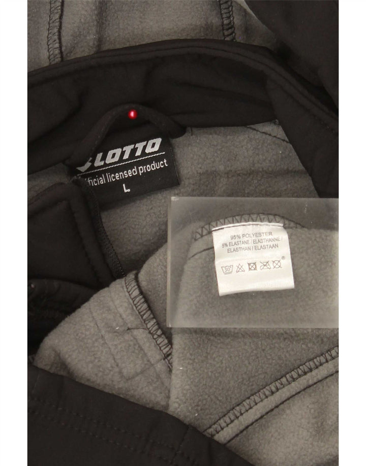 Lotto Womens Hooded Windbreaker Coat UK 16 Large Black Polyester