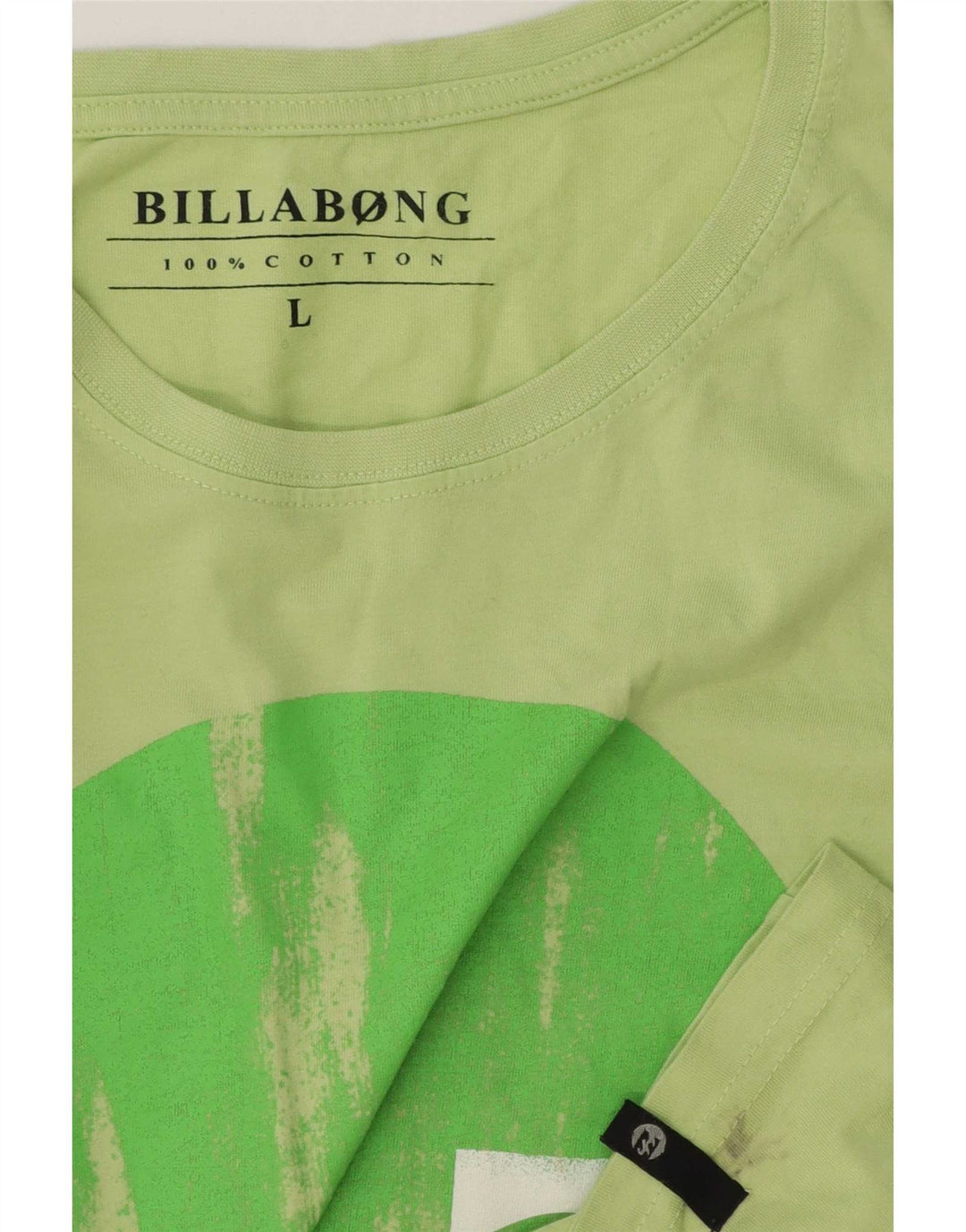 Billabong Mens Graphic T-Shirt Top Large Green Cotton