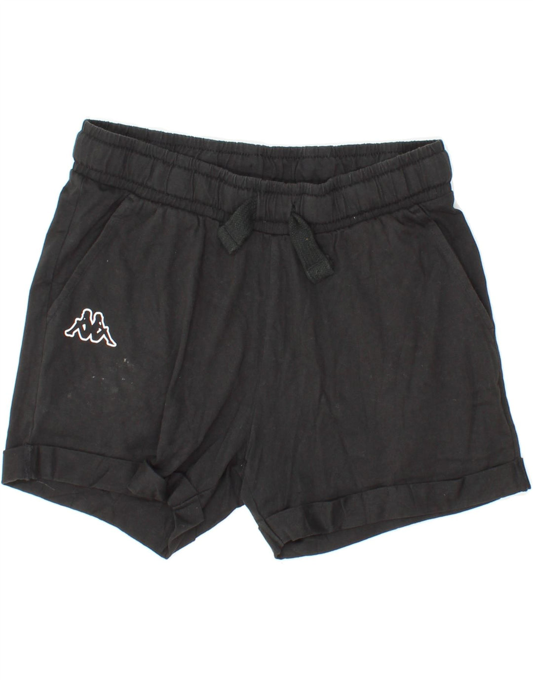 KAPPA Womens Sport Shorts UK 12 Medium Black Cotton Vintage Kappa and Second-Hand Kappa from Messina Hembry 