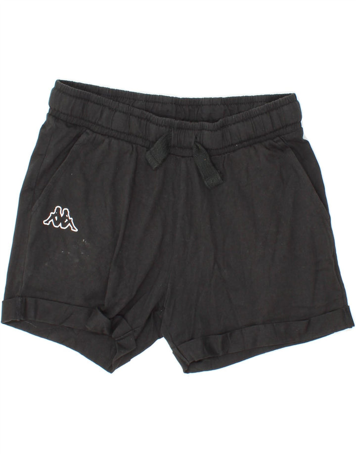 KAPPA Womens Sport Shorts UK 12 Medium Black Cotton Vintage Kappa and Second-Hand Kappa from Messina Hembry 