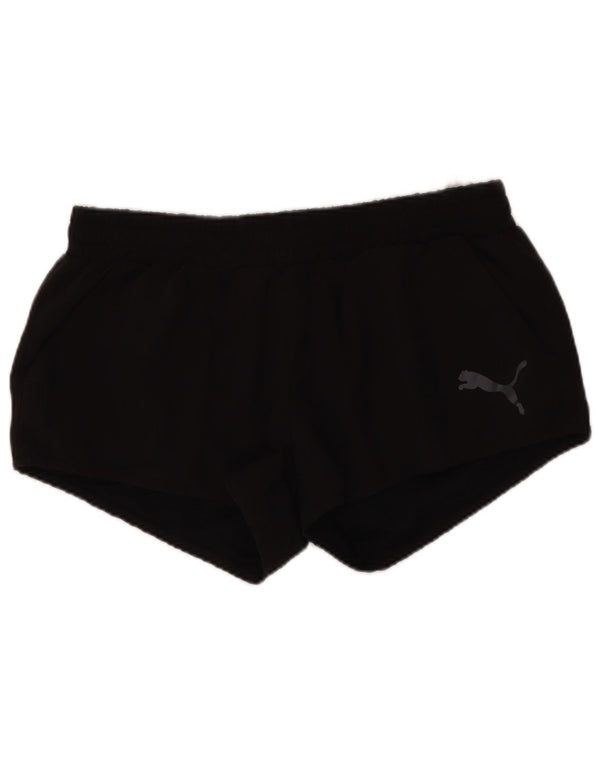 Puma Womens Sport Shorts UK 12 Medium Black Polyester
