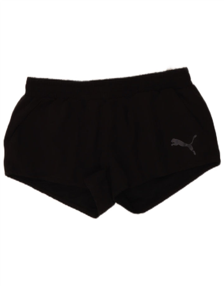 Puma Womens Sport Shorts UK 12 Medium Black Polyester