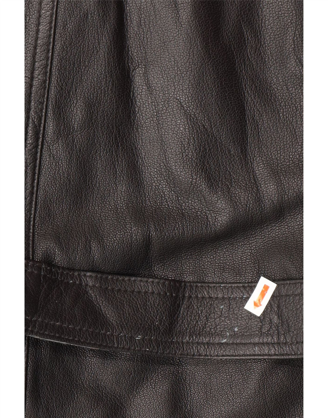 VINTAGE Mens Leather Coat IT 52 XL Black Leather