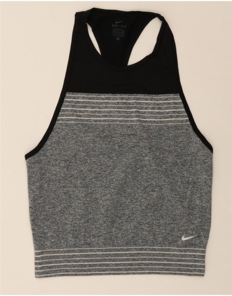 NIKE Womens Vest Top UK 6 XS Grey Colourblock Vintage Nike and Second-Hand Nike from Messina Hembry 