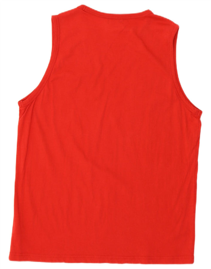 CARRERA Mens Graphic Vest Top Large Red Cotton