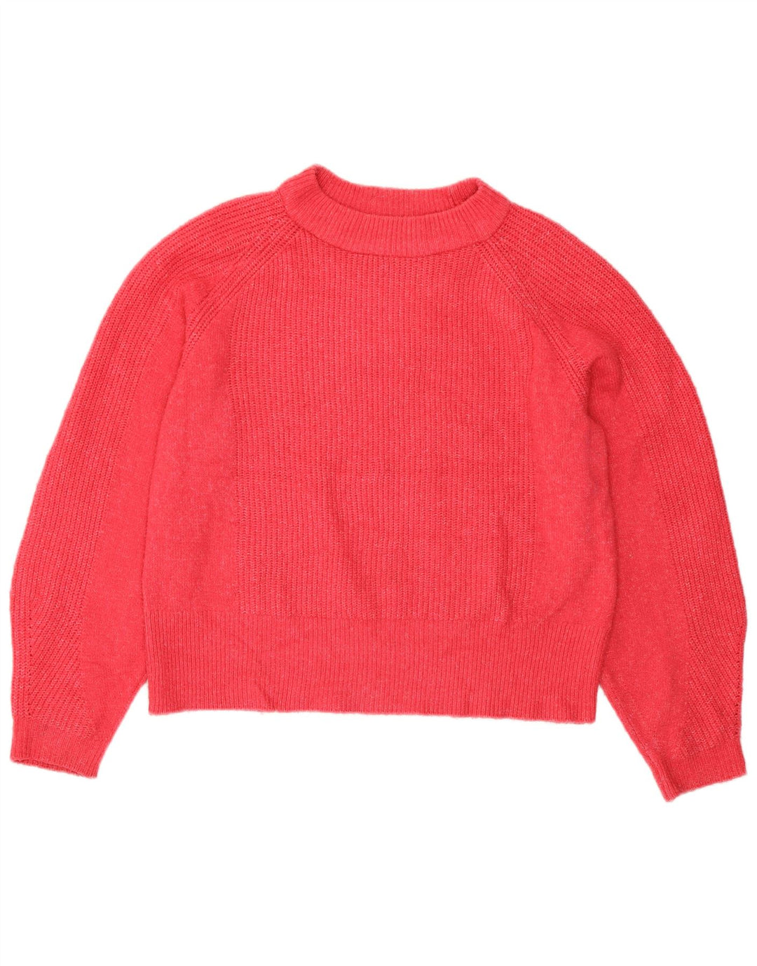 Marks & Spencer Womens Crew Neck Jumper Sweater UK 14 Medium Pink Acrylic