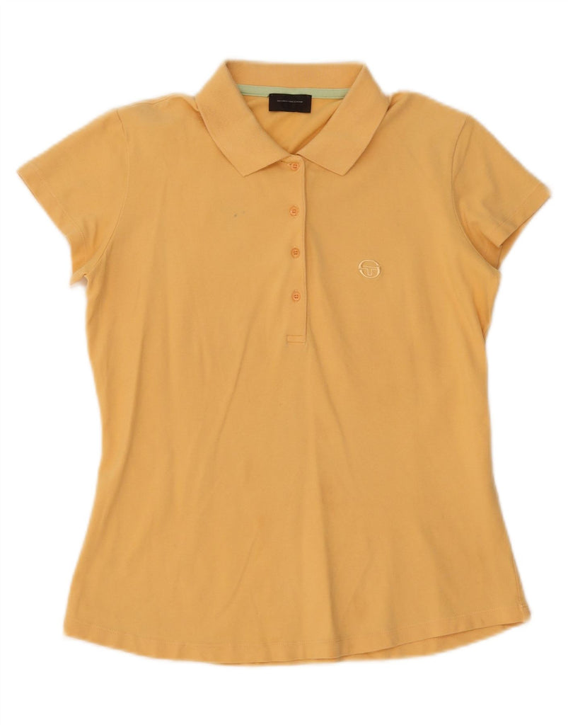 SERGIO TACCHINI Womens Polo Shirt IT 48 XL Beige Cotton Vintage Sergio Tacchini and Second-Hand Sergio Tacchini from Messina Hembry 