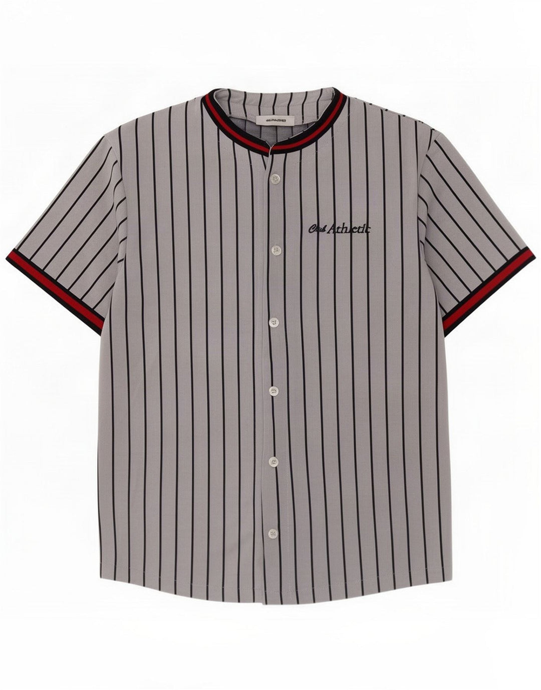 Jack & Jones Mens Short Sleeve Shirt Small Grey Striped Polyester