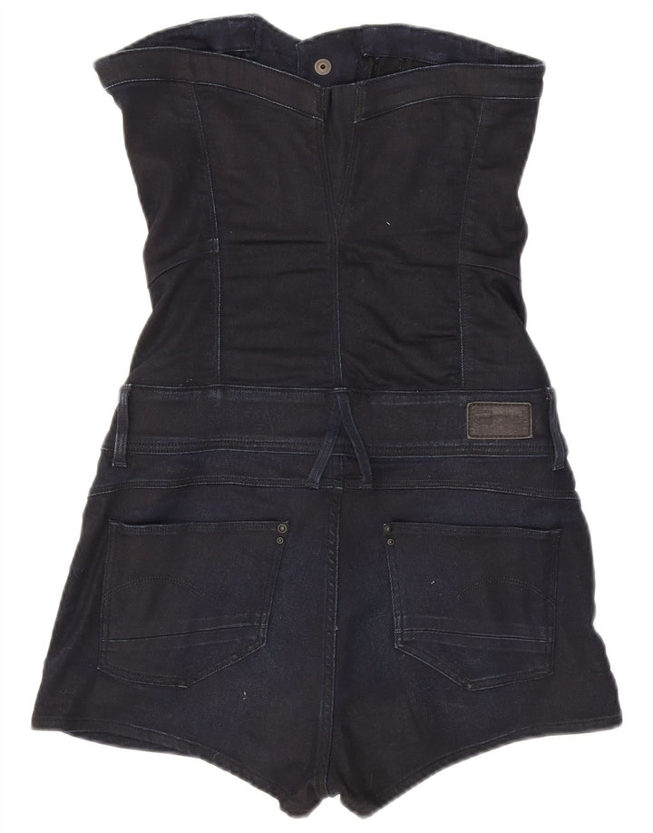 G-Star Womens Strapless Playsuit UK 12 Medium  Navy Blue Lyocell