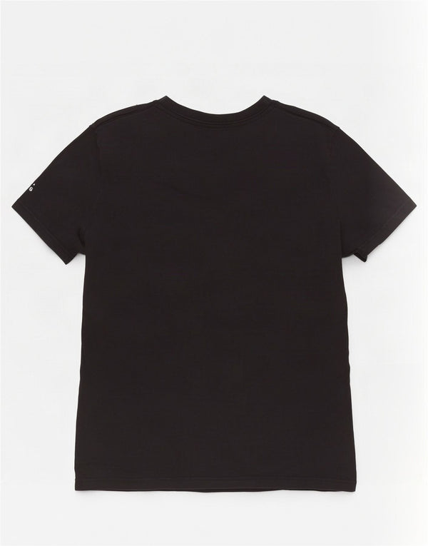 Adidas Womens Slim Fit Graphic T-Shirt Top UK 20/22 XL Black Cotton
