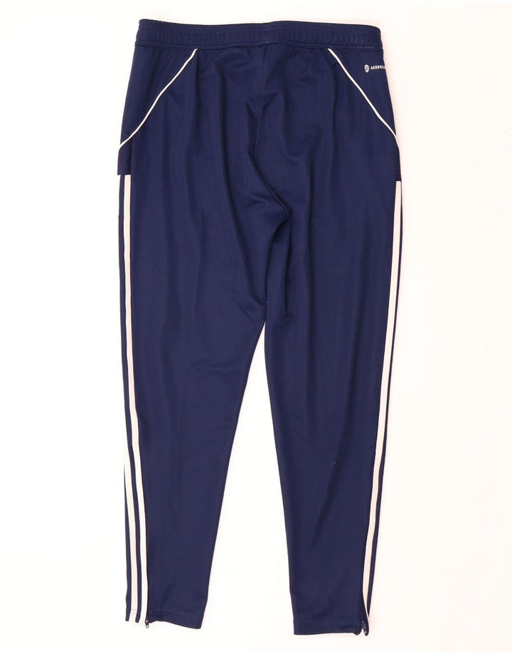 ADIDAS Mens Aeroready Slim Fit Tracksuit Trousers Large  Navy Blue