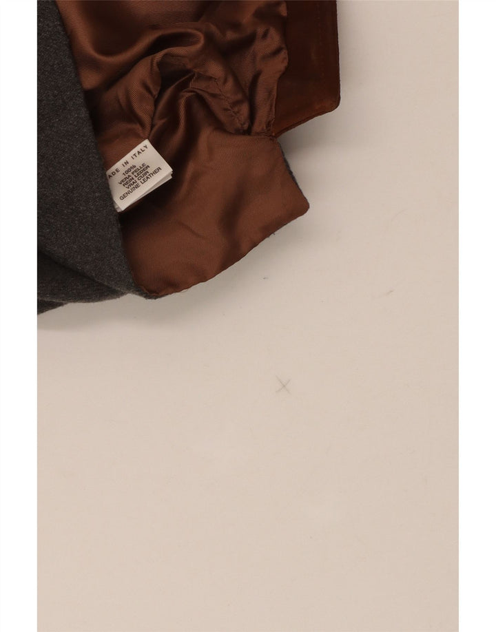 Vintage Mens Suede Waistcoat Medium Brown Leather