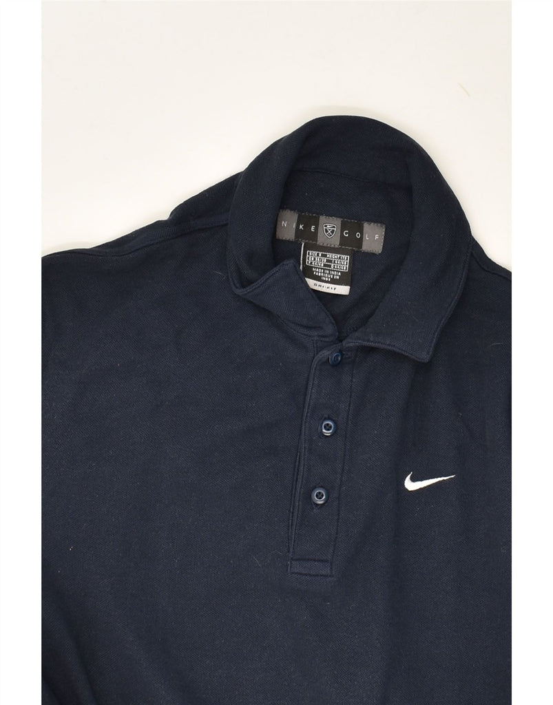 NIKE Mens Dri Fit Polo Shirt UK 36/38 Small Navy Blue | Vintage Nike | Thrift | Second-Hand Nike | Used Clothing | Messina Hembry 