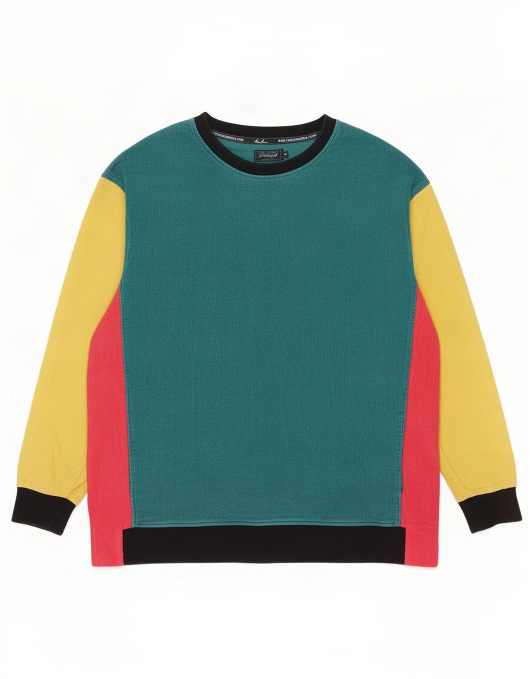Vintage Mens Sweatshirt Jumper Medium Multicoloured Colourblock