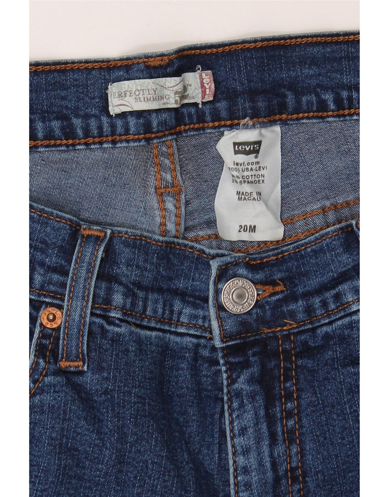 LEVI'S Womens Slimming Bootcut Jeans US 20 3XL W38 L30 Navy Blue Cotton Vintage Levi's and Second-Hand Levi's from Messina Hembry 
