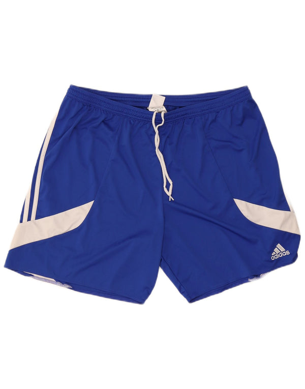 Adidas Mens Climalite Sport Shorts 2XL Blue Colourblock Polyester