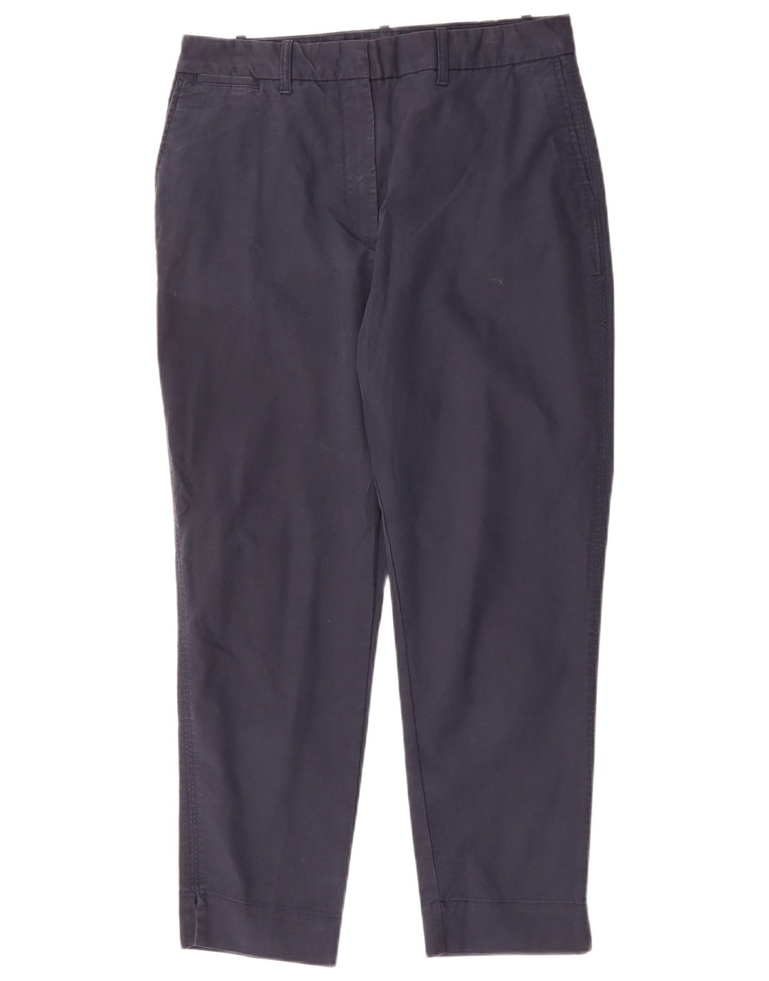 Marks & Spencer Womens Chino Trousers UK 12 Medium W30 L26 Navy Blue