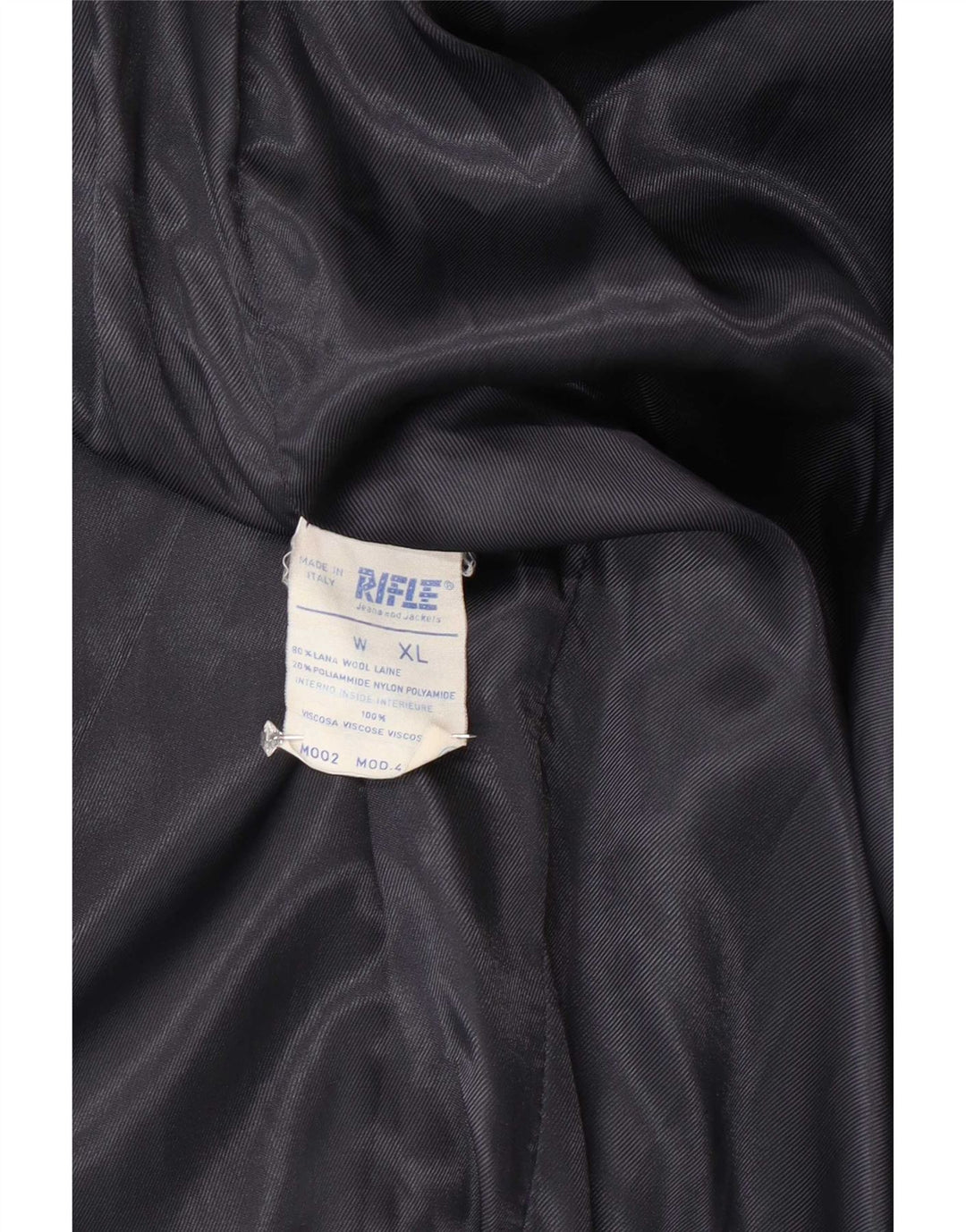 Rifle Mens Hooded Duffle Coat UK 42 XL Navy Blue Wool