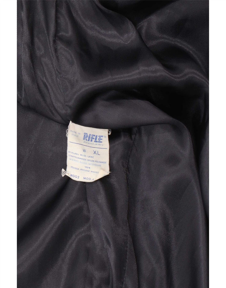 Rifle Mens Hooded Duffle Coat UK 42 XL Navy Blue Wool