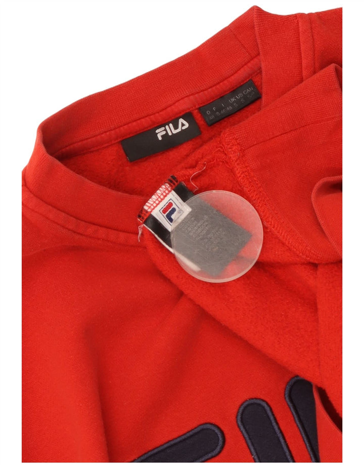 Fila Mens Graphic Sweatshirt Jumper Small Red Cotton