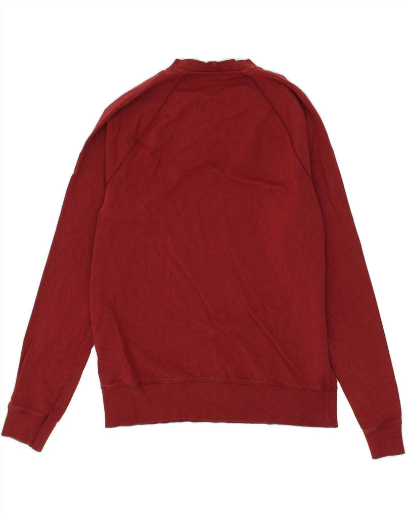 BENETTON Mens Sweatshirt Jumper Medium Burgundy Cotton Vintage Benetton and Second-Hand Benetton from Messina Hembry 