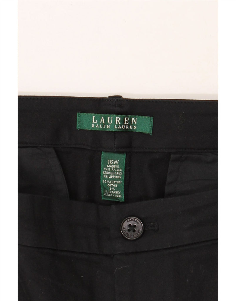 RALPH LAUREN Womens Chino Shorts US 16 2XL W40 Black Cotton Vintage Ralph Lauren and Second-Hand Ralph Lauren from Messina Hembry 