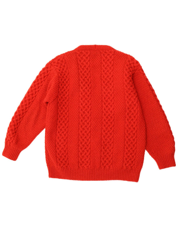 VINTAGE Womens Cardigan Sweater UK 16 Large Orange