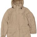 SERGIO TACCHINI Womens Hooded Padded Jacket IT 42 Medium Beige Polyester