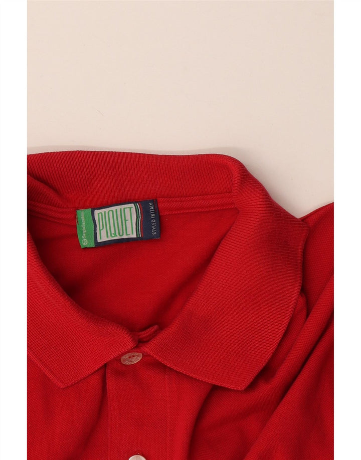 Sergio Tacchini Mens Polo Shirt Large Red