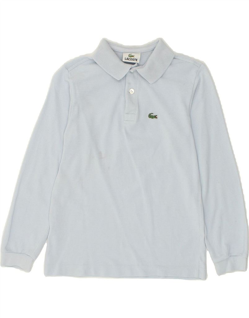 LACOSTE Boys Long Sleeve Polo Shirt 7-8 Years Blue Cotton | Vintage Lacoste | Thrift | Second-Hand Lacoste | Used Clothing | Messina Hembry 