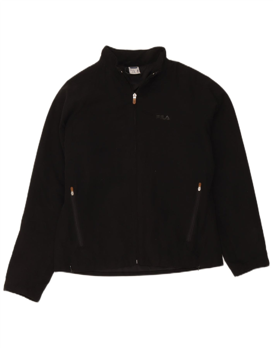 Fila Womens Windbreaker Jacket UK 14 Medium Black Polyester