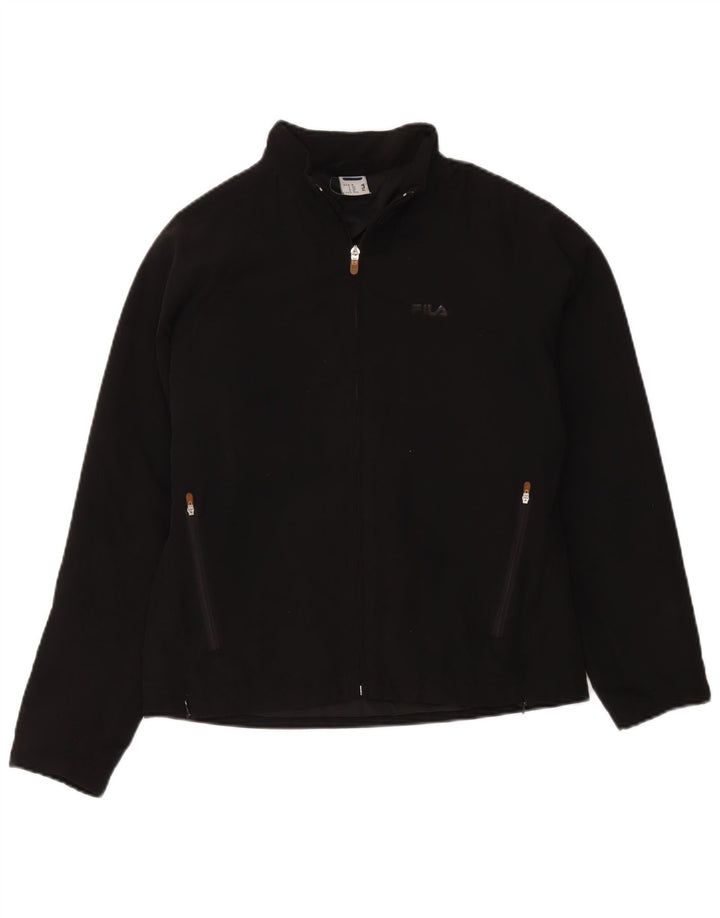 Fila Womens Windbreaker Jacket UK 14 Medium Black Polyester