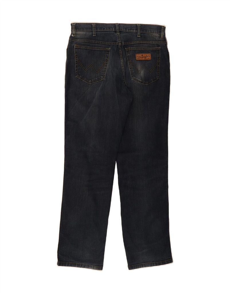 WRANGLER Mens Texas Stretch Straight Jeans W35 L34 Navy Blue Cotton Vintage Wrangler and Second-Hand Wrangler from Messina Hembry 