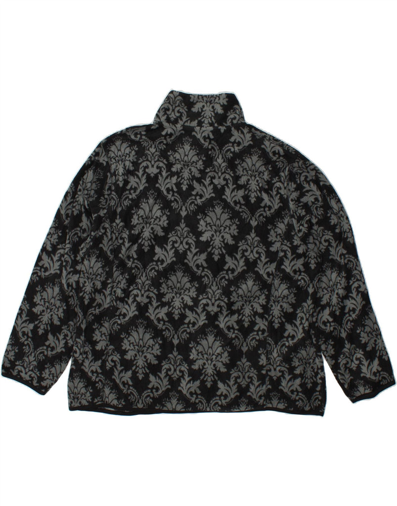 OVS Womens Fleece Jacket UK 20 2XL Grey Paisley Polyester Vintage OVS and Second-Hand OVS from Messina Hembry 
