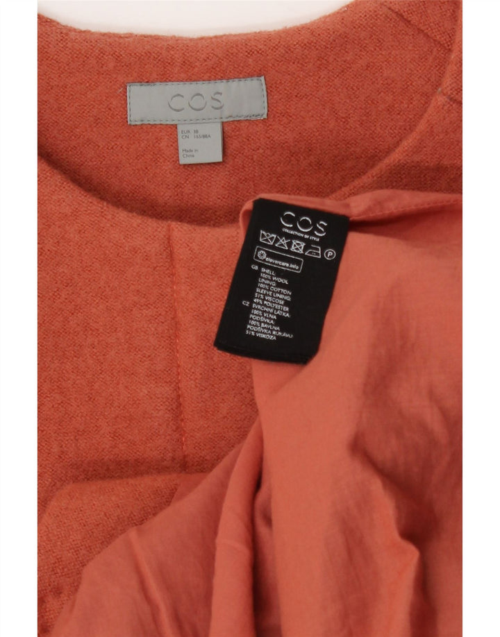 Cos Womens Overcoat EU 38 Medium Pink Wool