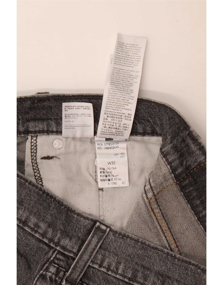 Levi's Mens 502 Straight Jeans W30 L29 Grey Cotton