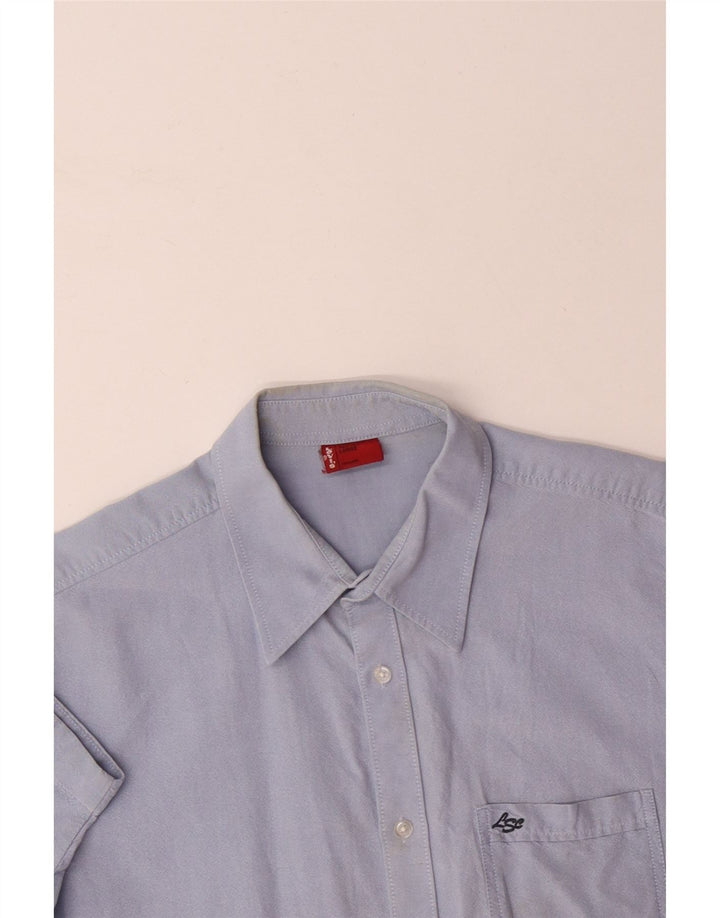 LEVI'S Mens Short Sleeve Shirt Large Blue