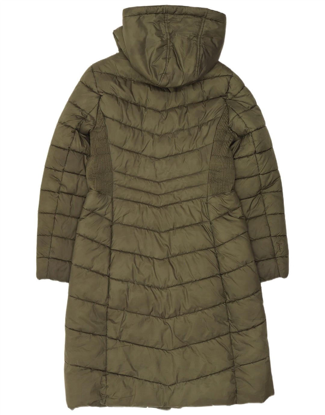 Joules Womens Hooded Padded Coat UK 12 Medium Khaki Polyester