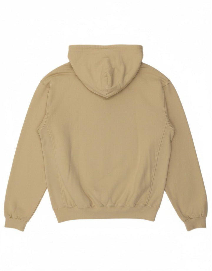 CHAMPION Mens Zip Hoodie Sweater Large Beige Cotton