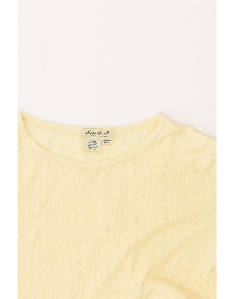 EDDIE BAUER Womens Blouse Top UK 14 Medium Yellow Cotton | Vintage Eddie Bauer | Thrift | Second-Hand Eddie Bauer | Used Clothing | Messina Hembry 