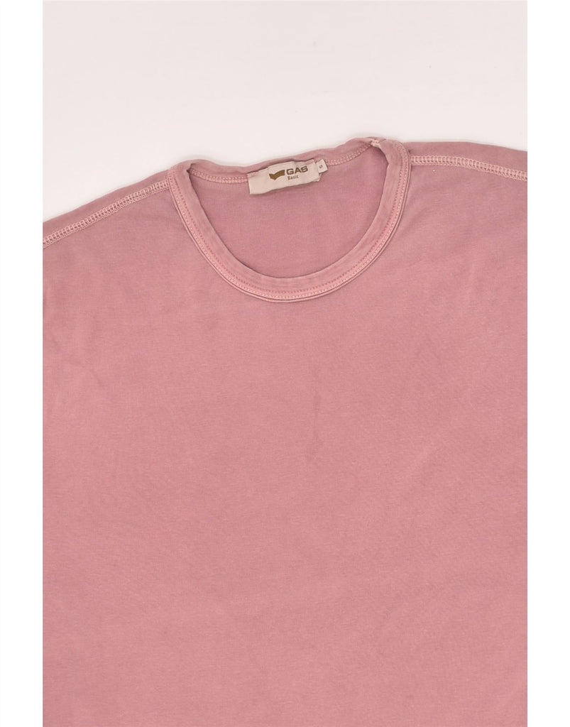 GAS Mens Top Long Sleeve Small Pink Cotton | Vintage Gas | Thrift | Second-Hand Gas | Used Clothing | Messina Hembry 