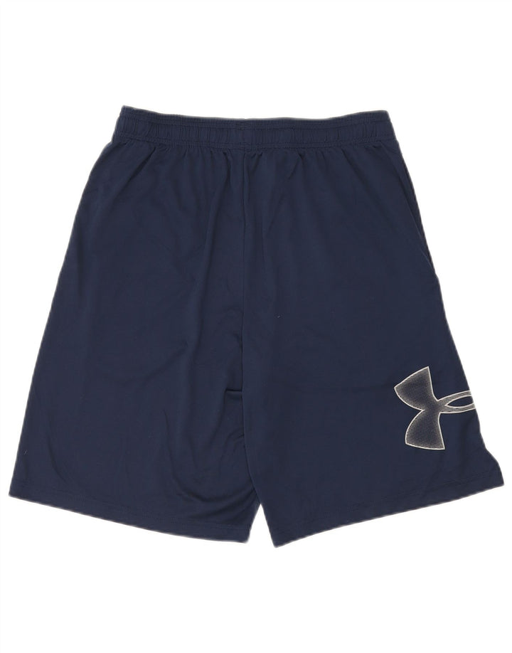 UNDER ARMOUR Mens Heat Gear Graphic Sport Shorts Medium  Navy Blue