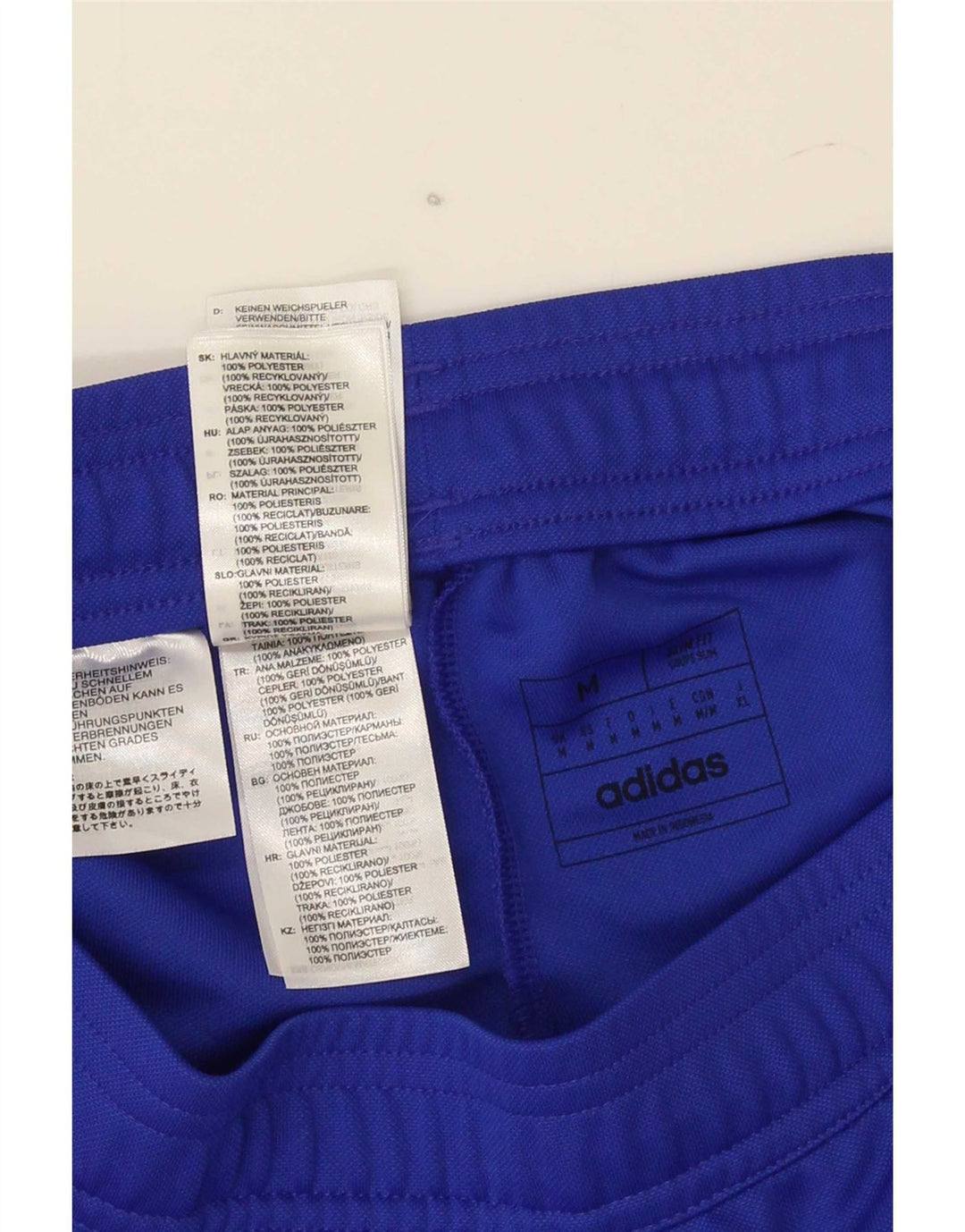 Adidas Mens Aeroready Tracksuit Trousers Medium Blue Colourblock Polyester