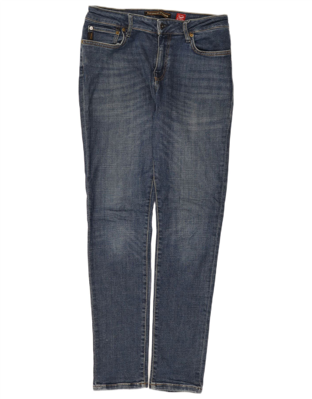 Superdry Mens Slim Jeans W34 L34 Blue Cotton