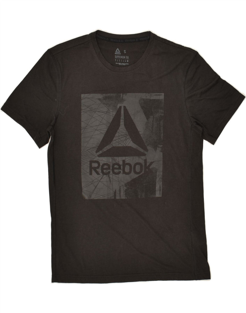 REEBOK Mens Graphic T-Shirt Top Small Grey Polyester | Vintage Reebok | Thrift | Second-Hand Reebok | Used Clothing | Messina Hembry 