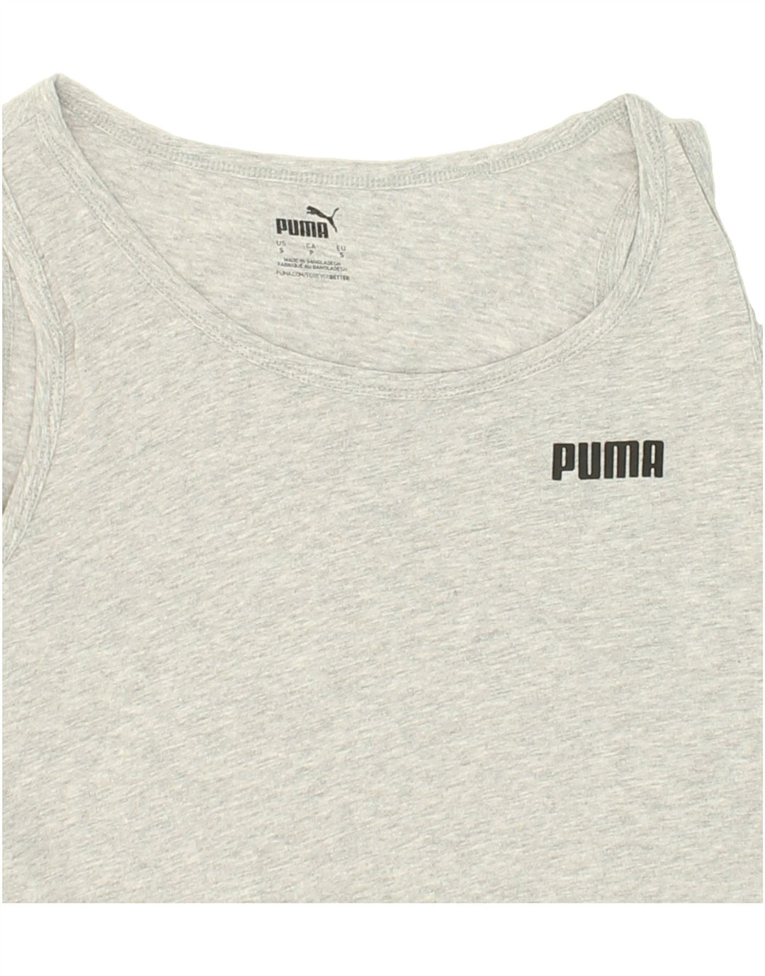 PUMA Womens Vest Top UK 10 Small Grey Cotton Vintage Puma and Second-Hand Puma from Messina Hembry 