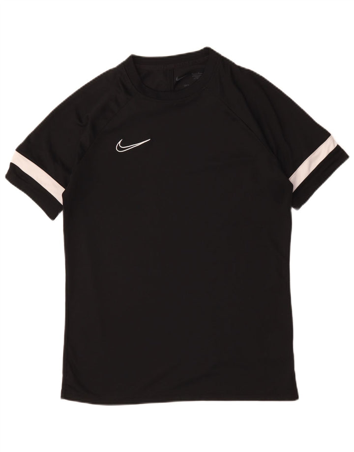 Nike Mens Dri Fit T-Shirt Top Medium Black Colourblock Polyester